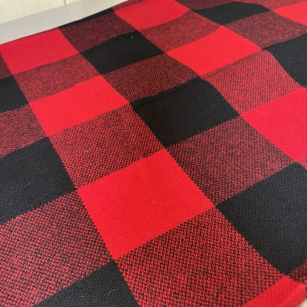 Pendleton Home Cabincore Red Buffalo Plaid Twin Washable Eco-Wise Wool Blanket